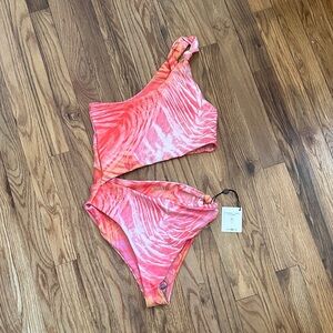 Skatie Vibrant Pink and Orange Swimwear